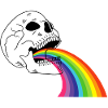 Rainbow skull