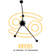 Sternzeichen Illustration Krebs