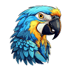 Ara bleu-or