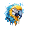 Ara bleu-or