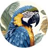 Ara bleu-or