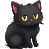 Black Cat Sticker Stcker