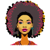 Dame à l’afro