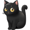 Cute Black Cats Sticker Stcker