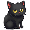 Cute Black Cats Sticker Stickers