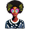 African lady with afro