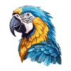 Blue and gold macaw