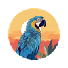 Ara bleu-or