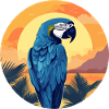 Ara bleu-or
