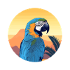 Ara bleu-or