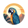 Ara bleu-or