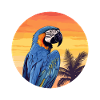 Ara bleu-or