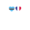 Botswana France Heartbeat Drapeau Botswana