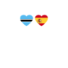 Botswana Spain Heartbeat Flag Botswana