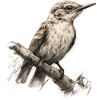 Vogel Vögel Gemalt Geschenkidee