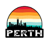 Perth Australien Flagge Skyline Reise-Souvenir