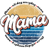 Mama Retro Sunset Circle