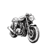 Oldtimer Motorcycle Racing white