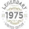 1975 Anniversaire legendary Né 1975
