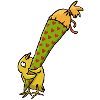 Chicks with school cone