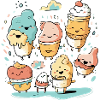 Les glaces kawaii