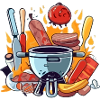 Barbecue and utensils n°3