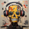 SKULL MUSIC STREEET ART
