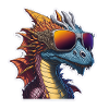 Drache Drachen mit Sonnenbrille Cool
