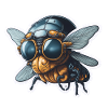 Lustig Fliege mit Pilotenbrille