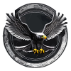 Eagle logo in circle