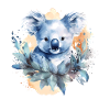 Entzückende Aquarell-koala-kunst