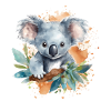 Entzückende Aquarell-koala-kunst