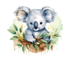 Entzückende Aquarell-koala-kunst