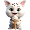 Katze mit Eis