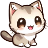 Mignon petit chat chibi