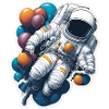 Cooler Astronaut im Weltall