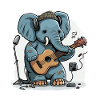 Guitar-Playing Elephant