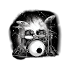 Drummer for life white