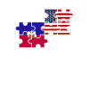 Haïti USA Drapeau américain Haïtien