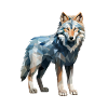 Wolf Geometric Drawing