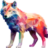 Wolf Geometric Drawing