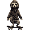 Cool meerkat on skateboard