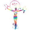 Gymnast with Hoop Rhythmic Gymnastics