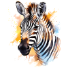 Niedliche Zebra-aquarellkunst