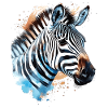 Niedliche Zebra-aquarellkunst