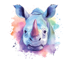 Living rhinoceros art