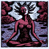 Yoga Padmasana red
