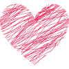 Doodle Heart Red