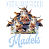 3 lustige Kühe mit Spruch