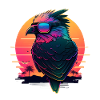 Synthwave sunset Bird